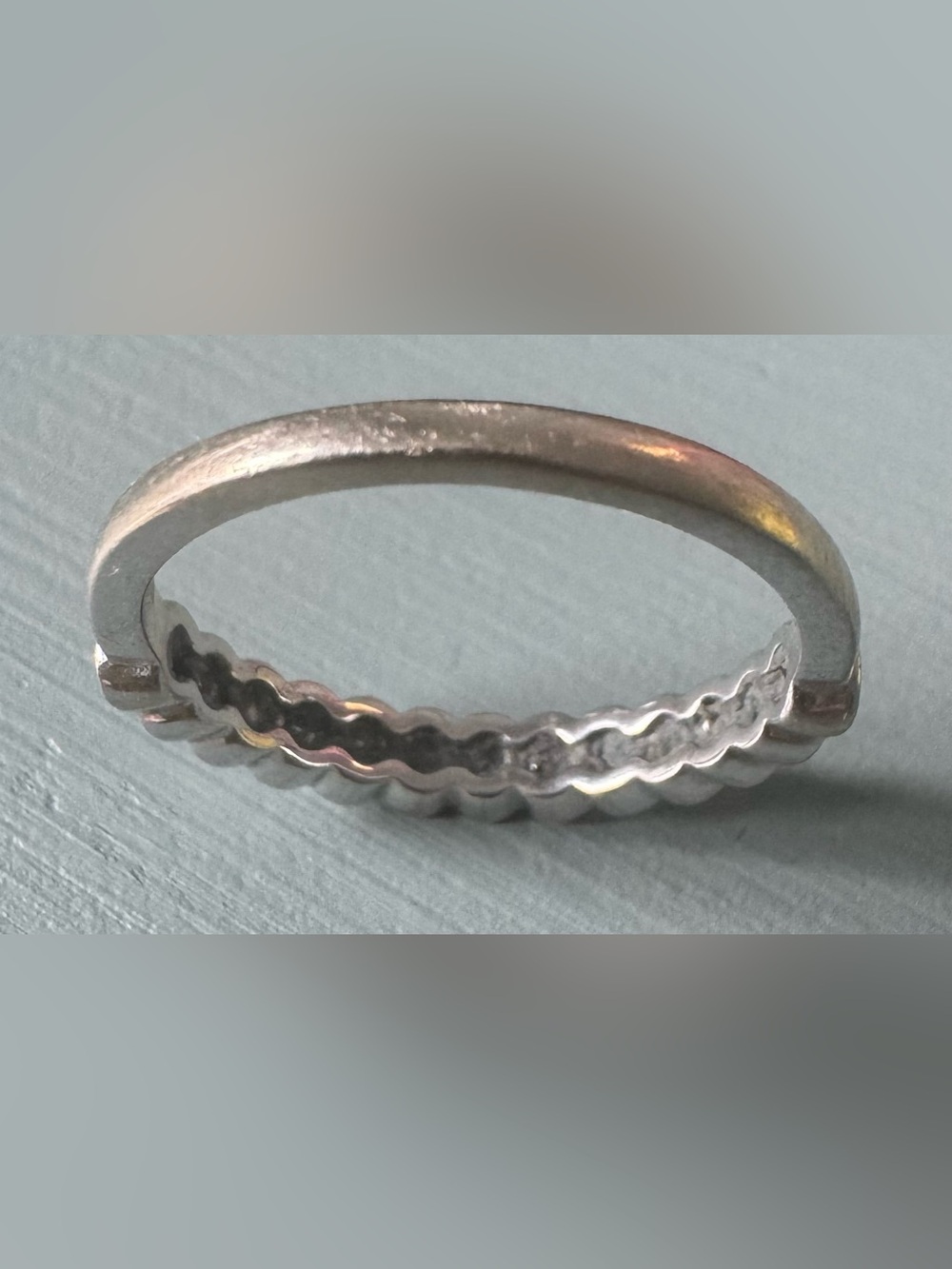 Diamond Band in 14k White Gold - Picture 5 of 11